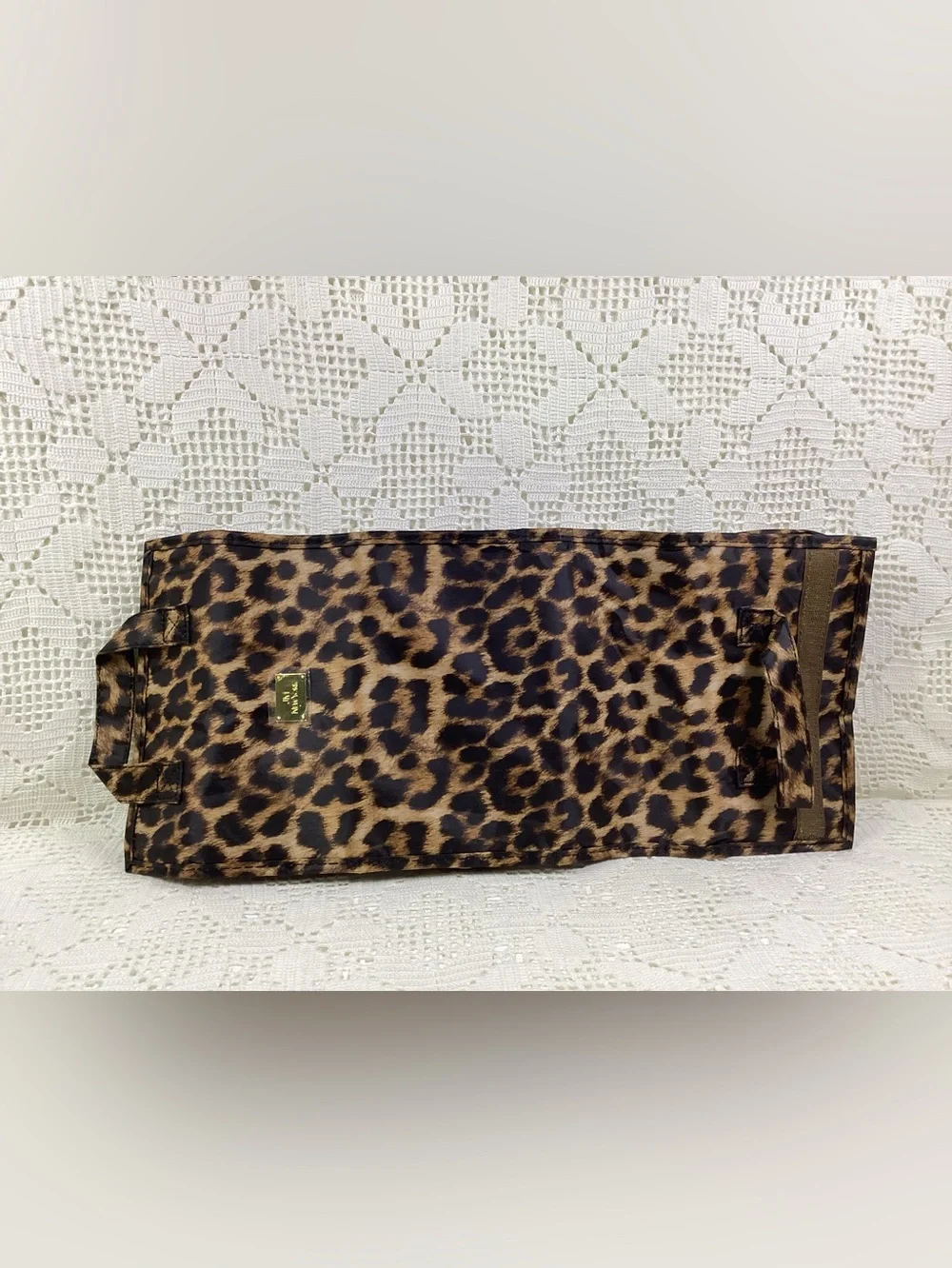 Joy Mangano “Better Beauty Case” Leopard Print Travel/Storage Bag Set